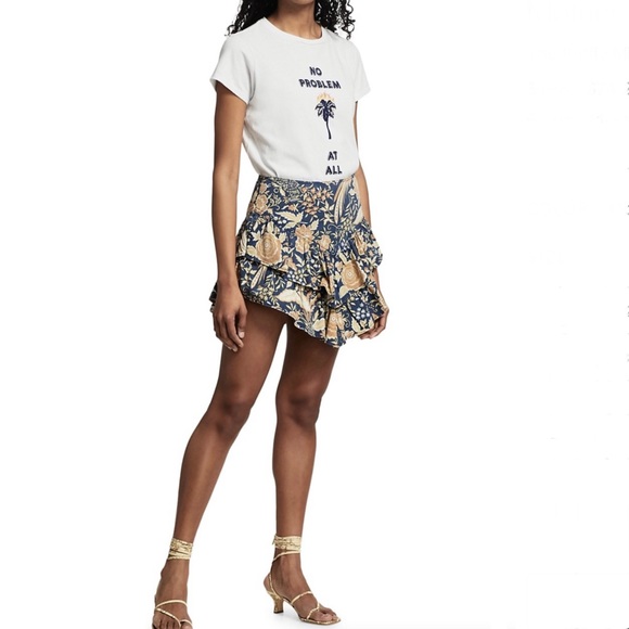 NEW MOTHER FLORAL PRINT RUFFLE MINI SKIRT - Picture 10 of 10